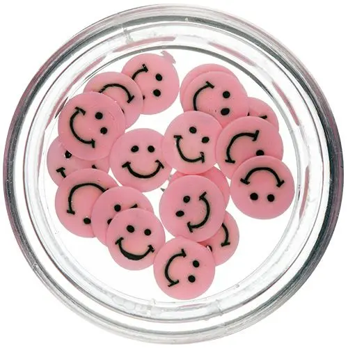 Light Pink Fimo Smiley - Slices