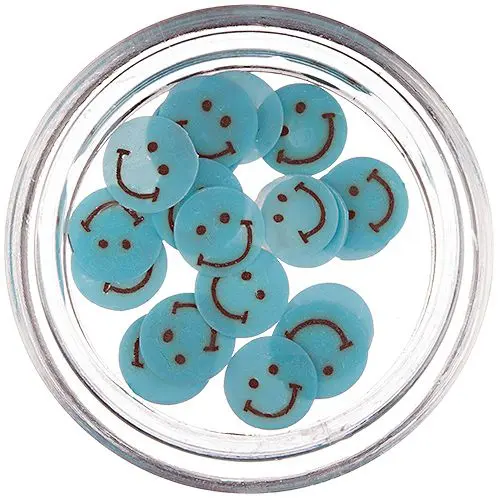 Sliced Smiley for Nail Decoration - Blue