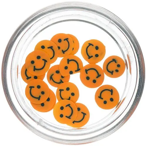 Fimo Smiley in Orange Colour - Slices