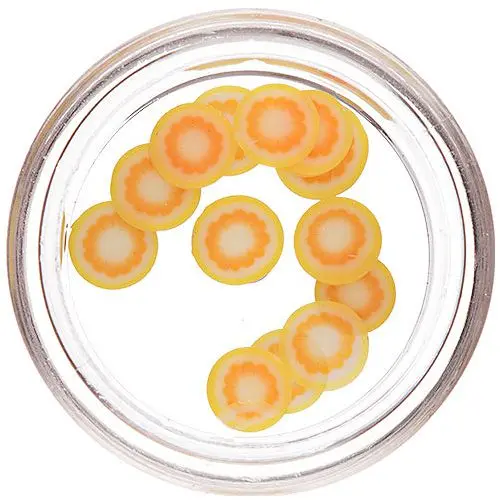 Vegetable - Sliced Fimo Nail Art, Pumpkin