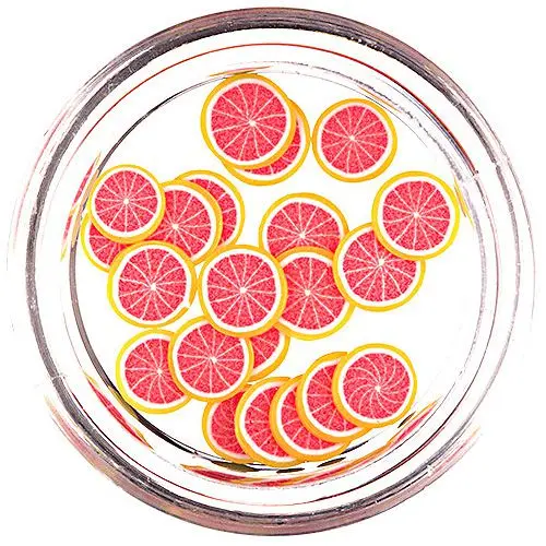 Fimo Nail Decorations - Sliced Grapefruit