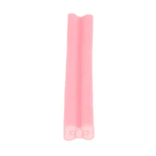 Bow - Fimo Nail Decoration, Light Pink - White Stick