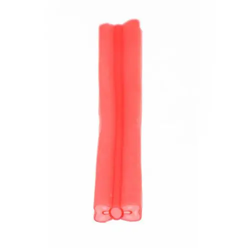 Neon Pink - White Fimo Nail Decoration - Cane, Bow