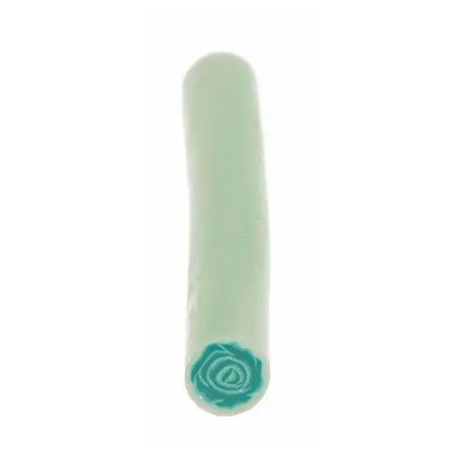 Fimo Cane for Nail Decoration - Flower in Circle, Turquoise