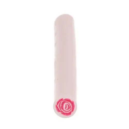 Fimo Nail Decoration - Stick, Pink Flower in Circle