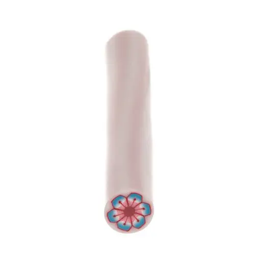 Fimo Stick - Blue - Pink Flower