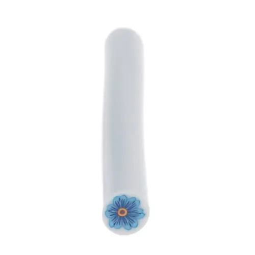 Fimo Nail Decoration - Stick, Blue Flower