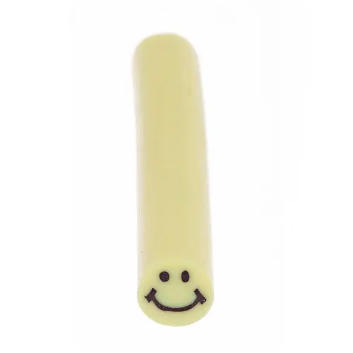 Decorative Fimo Cane for Nail Decoration - Smiley, Yellow