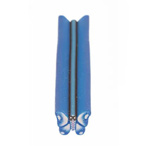 Butterfly - Fimo Decoration in Blue - White colour, Stick
