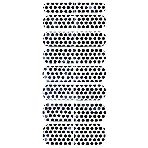 Nail art stickers - white with silver dots