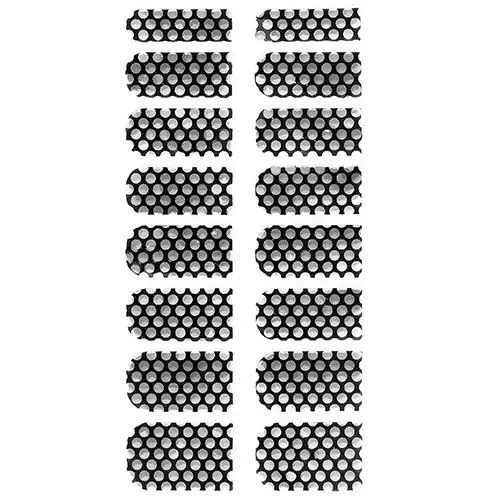 Black self-adhesive decorations with silver circles